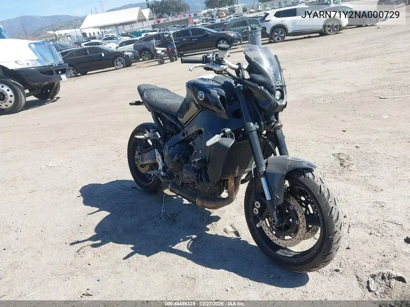 2022 Yamaha Mt09 C VIN: JYARN71Y2NA000729 Lot: 44496328
