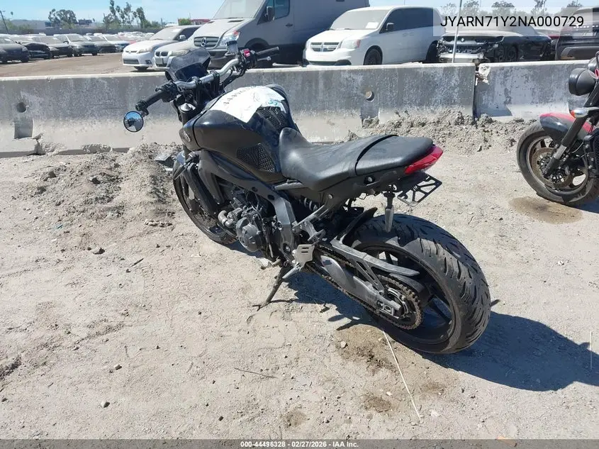 2022 Yamaha Mt09 C VIN: JYARN71Y2NA000729 Lot: 44496328