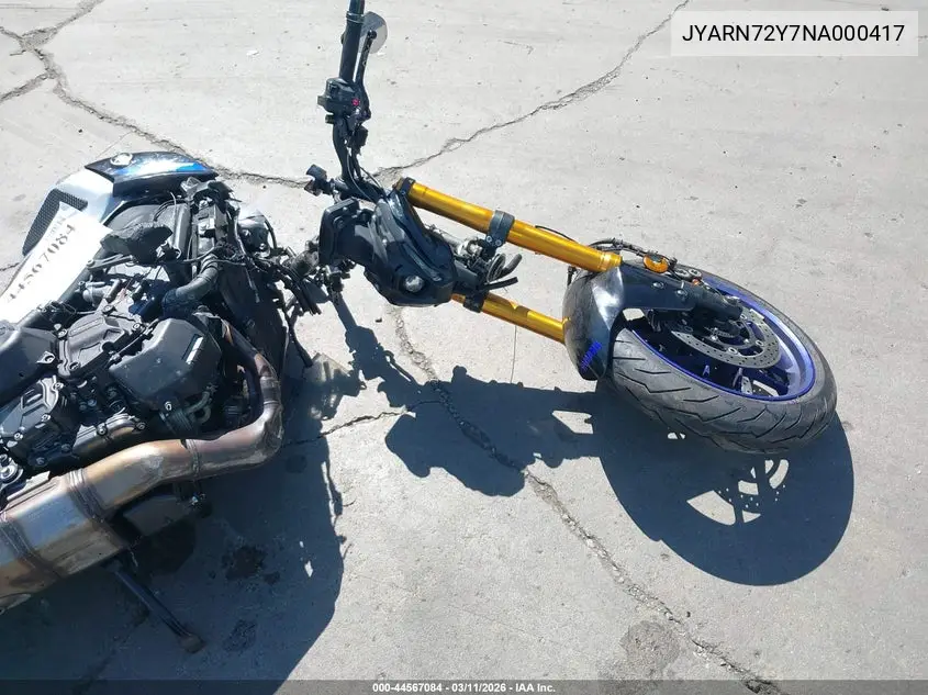 2022 Yamaha Mt09 Dc VIN: JYARN72Y7NA000417 Lot: 44567084