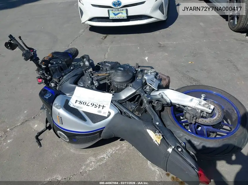 2022 Yamaha Mt09 Dc VIN: JYARN72Y7NA000417 Lot: 44567084