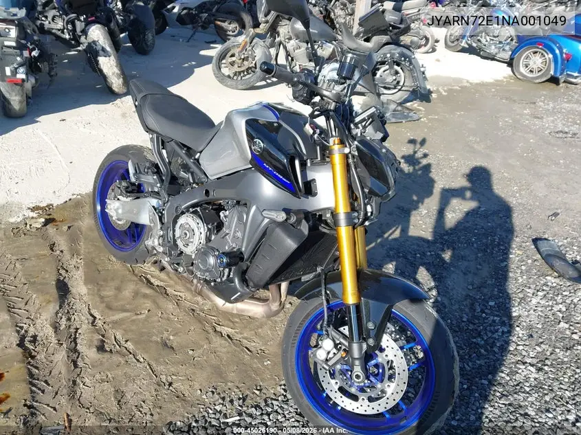 2022 Yamaha Mt09 D VIN: JYARN72E1NA001049 Lot: 45026190