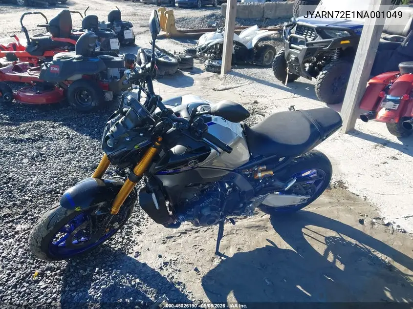 2022 Yamaha Mt09 D VIN: JYARN72E1NA001049 Lot: 45026190