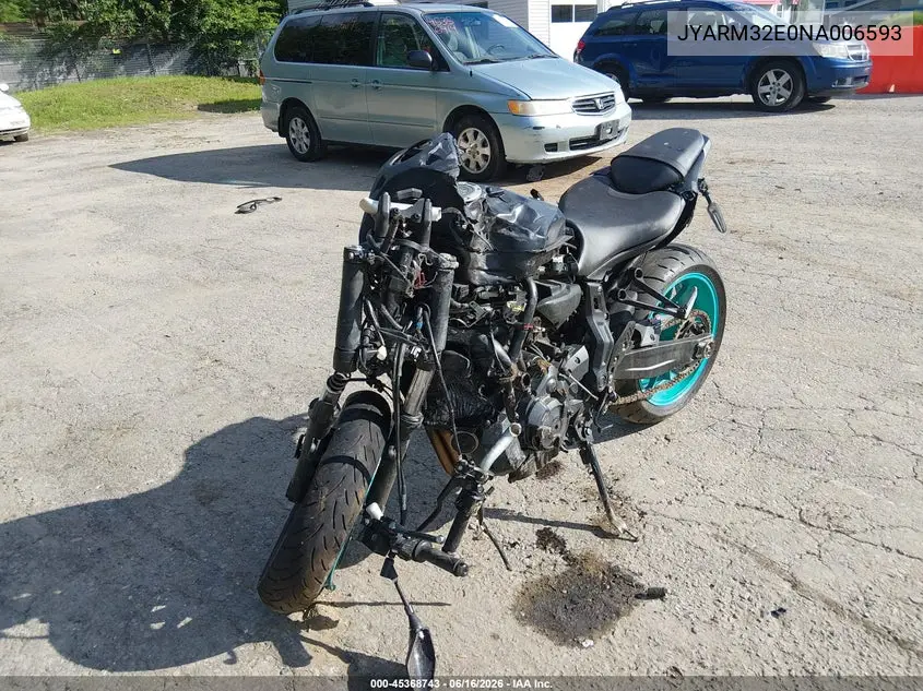 2022 Yamaha Mt07 VIN: JYARM32E0NA006593 Lot: 45368743