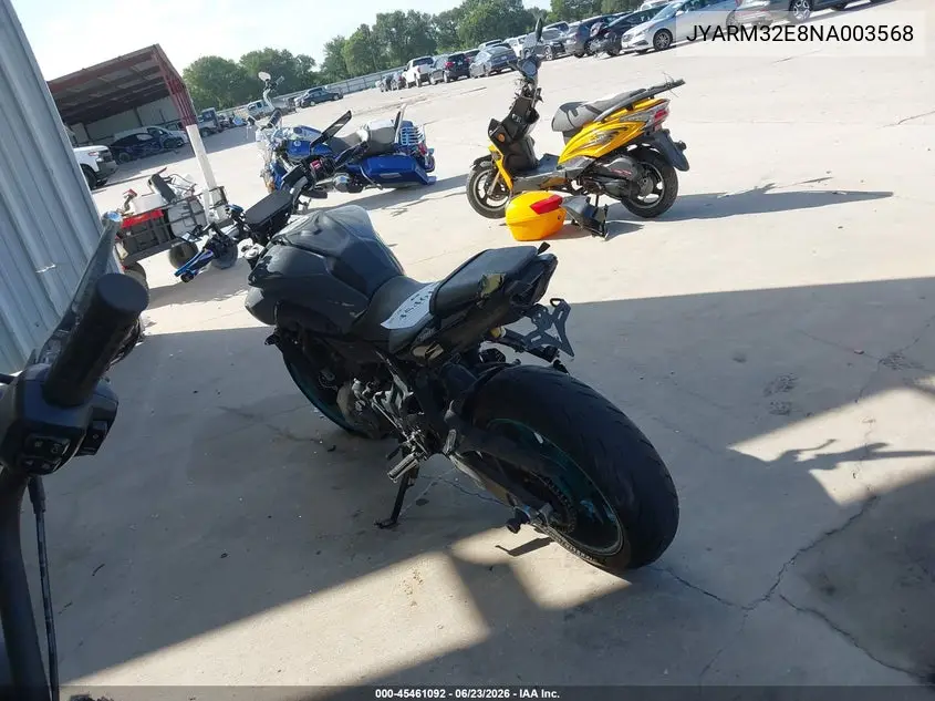 2022 Yamaha Mt07 VIN: JYARM32E8NA003568 Lot: 45461092
