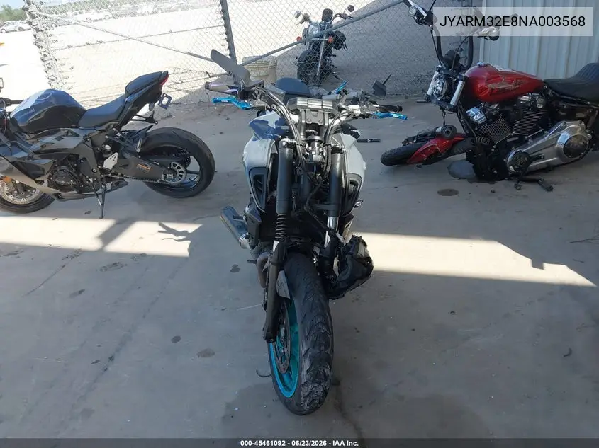 2022 Yamaha Mt07 VIN: JYARM32E8NA003568 Lot: 45461092