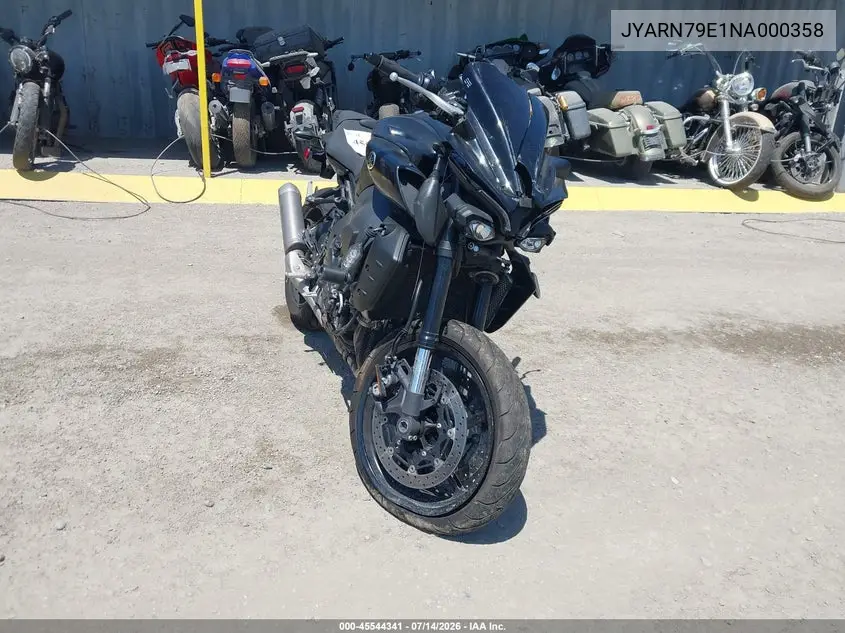 2022 Yamaha Mtn1000 VIN: JYARN79E1NA000358 Lot: 45671094