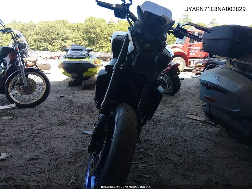 2022 Yamaha Mt09 VIN: JYARN71E8NA002829 Lot: 45663712