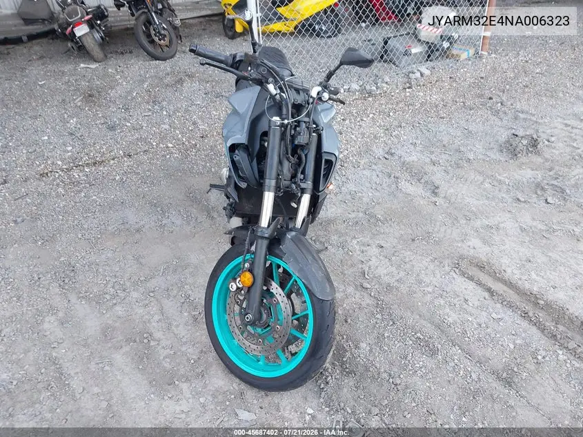 2022 Yamaha Mt07 VIN: JYARM32E4NA006323 Lot: 45687402
