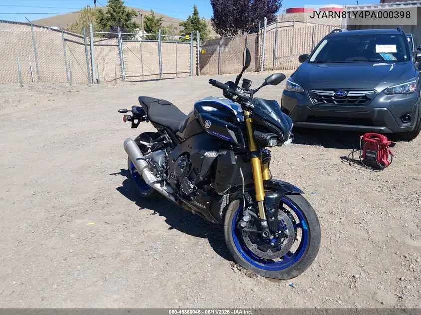 2023 Yamaha Mtn1000 Dc VIN: JYARN81Y4PA000398 Lot: 45360048