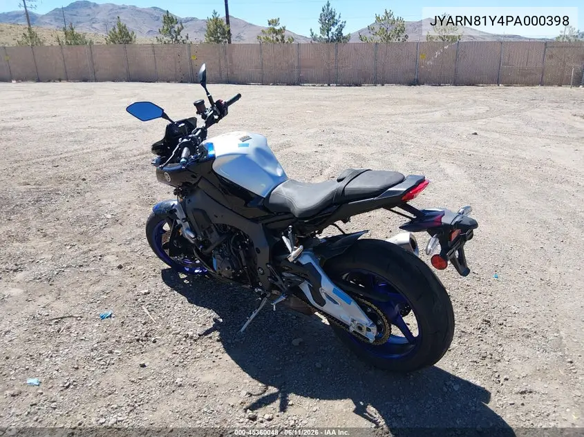 2023 Yamaha Mtn1000 Dc VIN: JYARN81Y4PA000398 Lot: 45360048