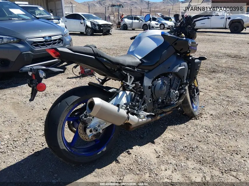 2023 Yamaha Mtn1000 Dc VIN: JYARN81Y4PA000398 Lot: 45360048
