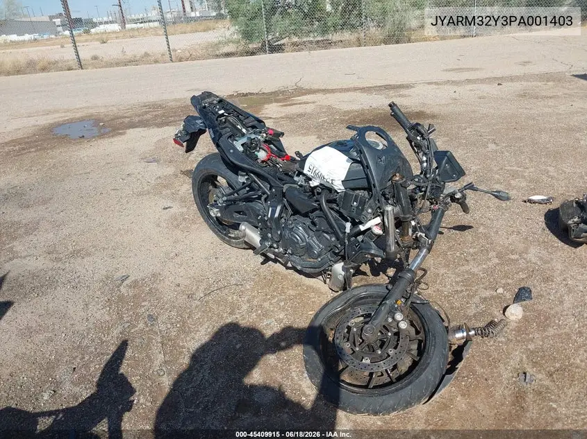 2023 Yamaha Mt07 C VIN: JYARM32Y3PA001403 Lot: 45409915