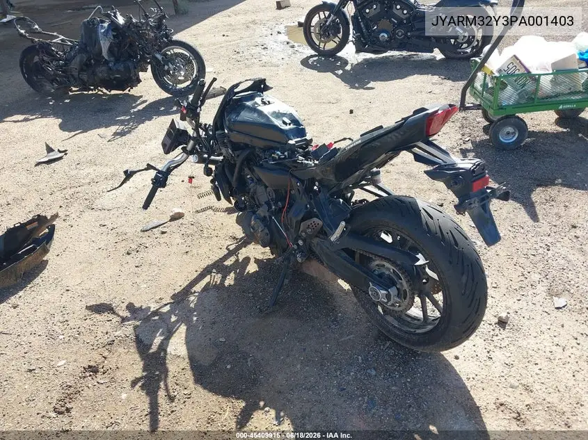 2023 Yamaha Mt07 C VIN: JYARM32Y3PA001403 Lot: 45409915