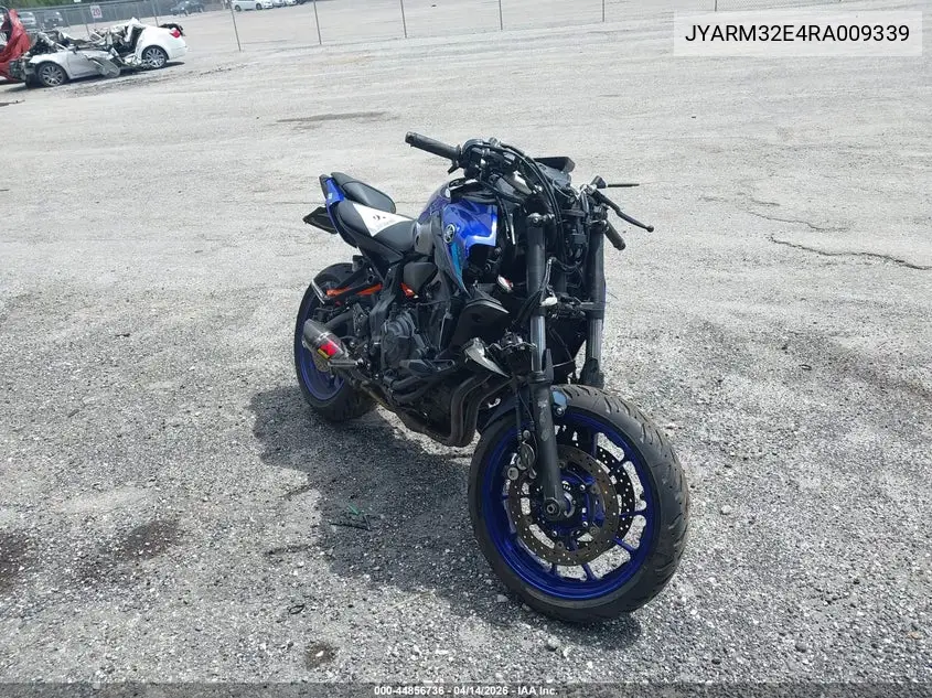2024 Yamaha Mt07 VIN: JYARM32E4RA009339 Lot: 44856736