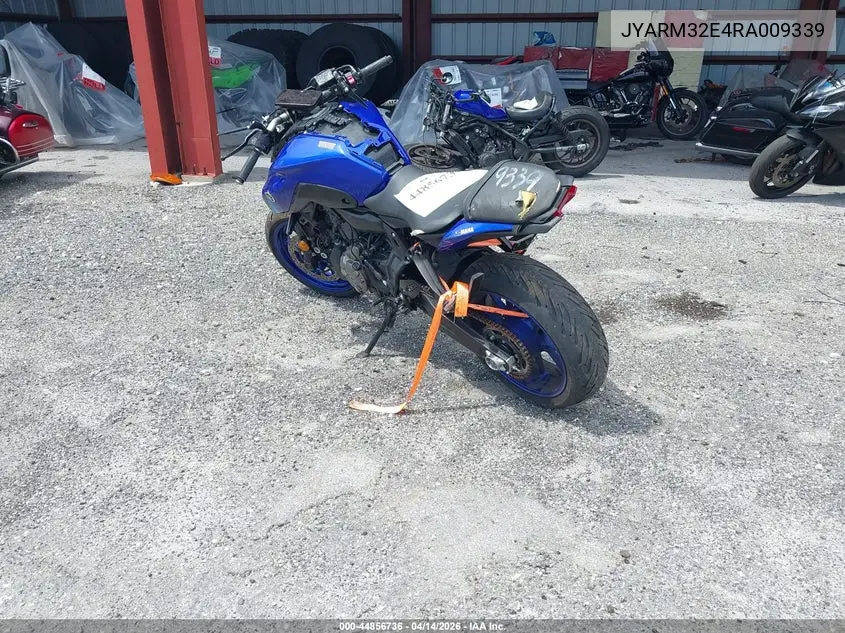 2024 Yamaha Mt07 VIN: JYARM32E4RA009339 Lot: 44856736