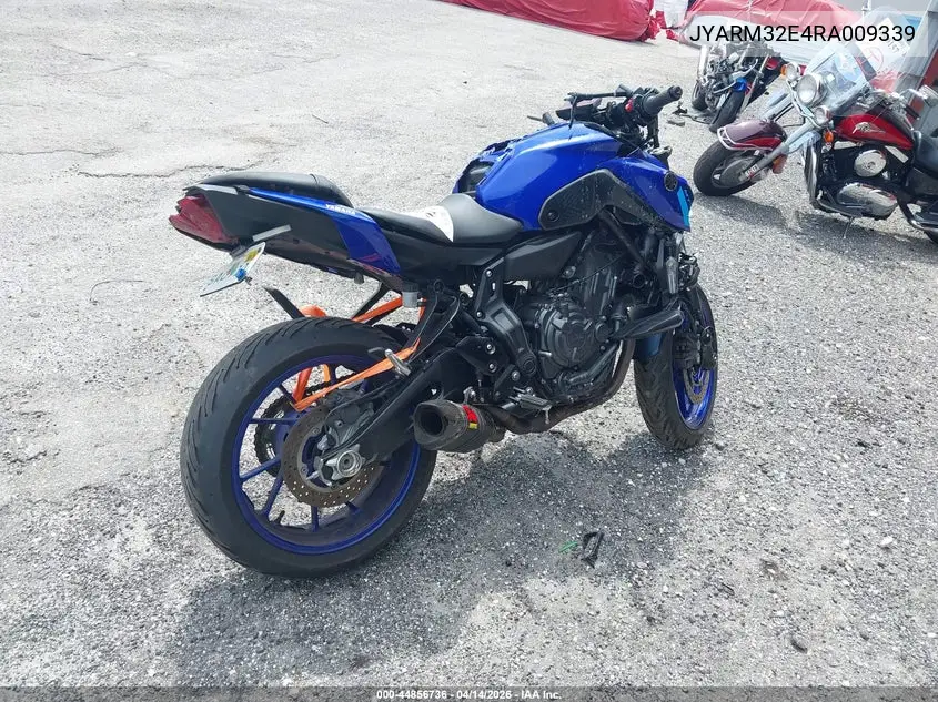 2024 Yamaha Mt07 VIN: JYARM32E4RA009339 Lot: 44856736