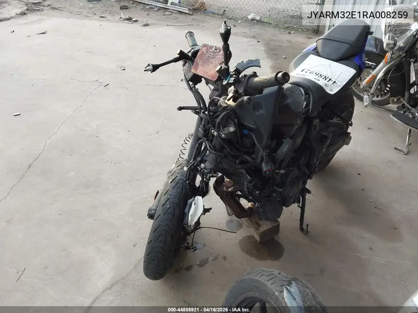 2024 Yamaha Mt07 VIN: JYARM32E1RA008259 Lot: 44886921