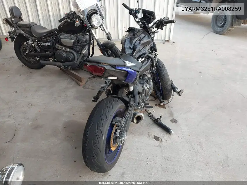 2024 Yamaha Mt07 VIN: JYARM32E1RA008259 Lot: 44886921