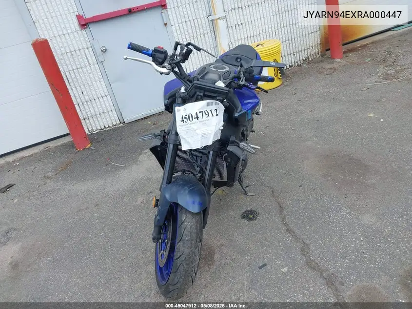 2024 Yamaha Mt09 VIN: JYARN94EXRA000447 Lot: 45047912