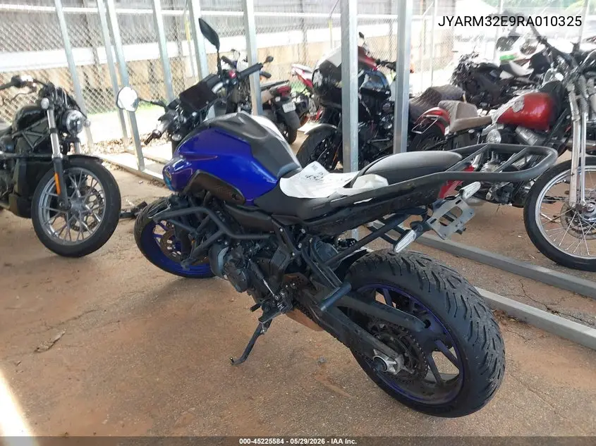 2024 Yamaha Mt07 VIN: JYARM32E9RA010325 Lot: 45225584