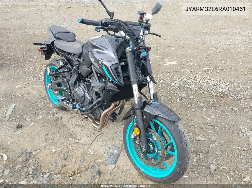 2024 Yamaha Mt07 VIN: JYARM32E6RA010461 Lot: 45290539