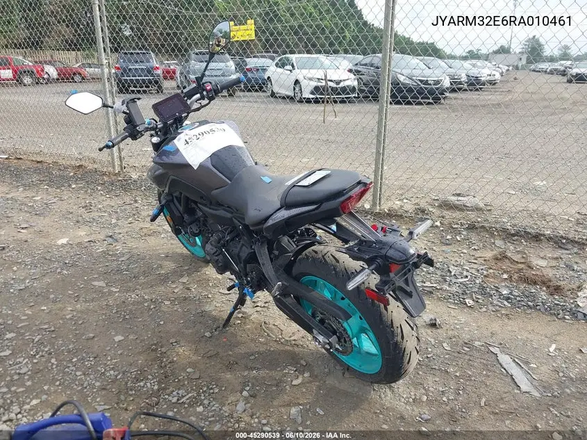 2024 Yamaha Mt07 VIN: JYARM32E6RA010461 Lot: 45290539