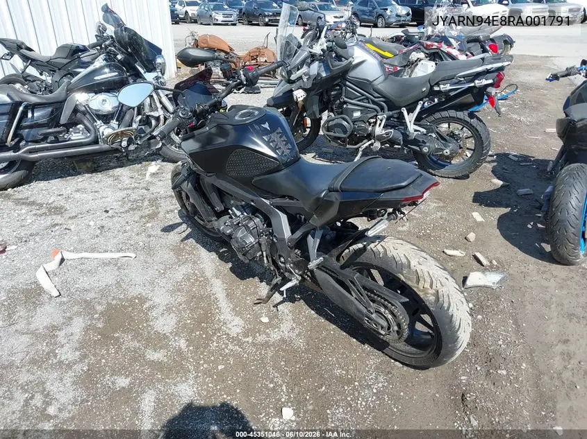 2024 Yamaha Mt09 VIN: JYARN94E8RA001791 Lot: 45351046
