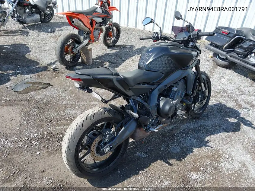 2024 Yamaha Mt09 VIN: JYARN94E8RA001791 Lot: 45351046
