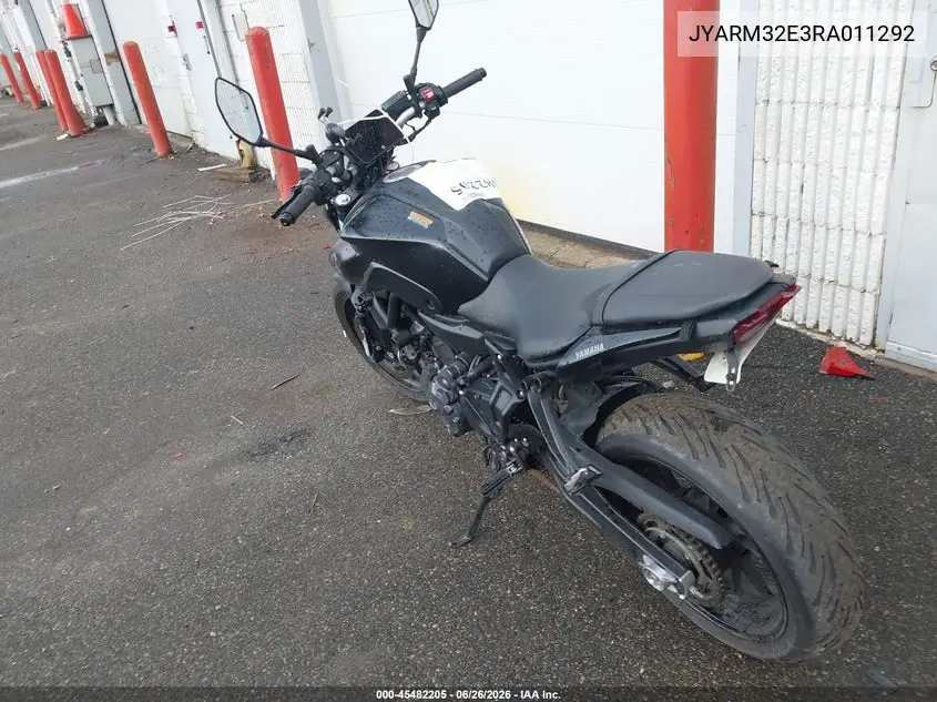2024 Yamaha Mt07 VIN: JYARM32E3RA011292 Lot: 45482205
