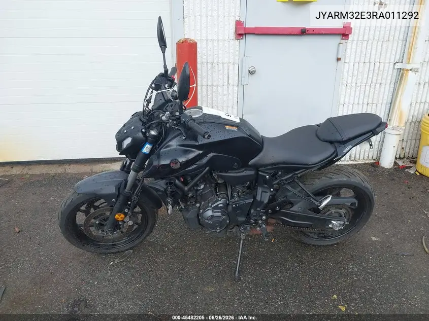 2024 Yamaha Mt07 VIN: JYARM32E3RA011292 Lot: 45482205