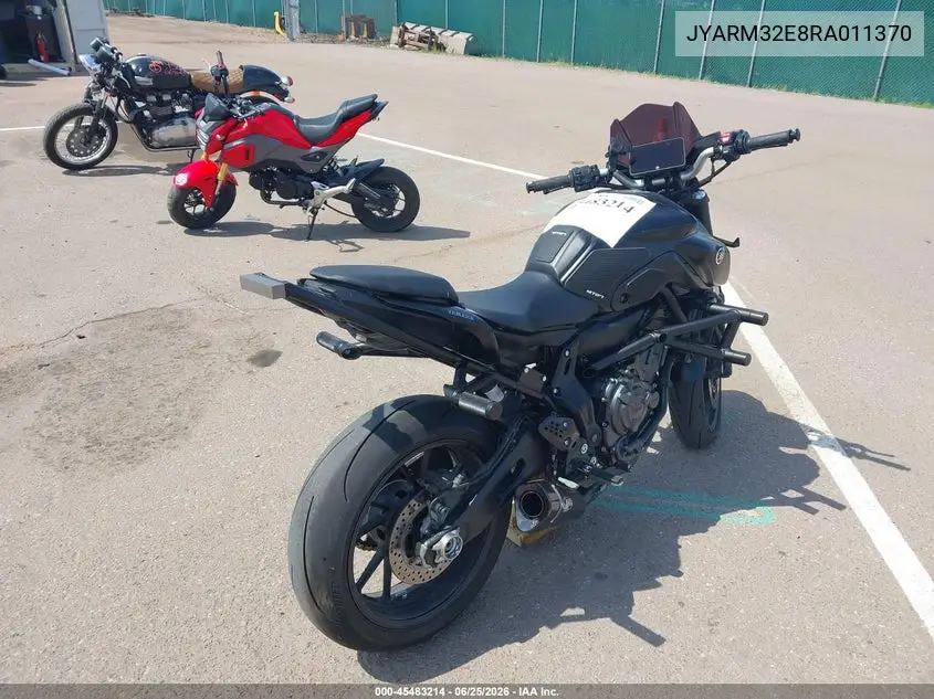 2024 Yamaha Mt07 VIN: JYARM32E8RA011370 Lot: 45483214