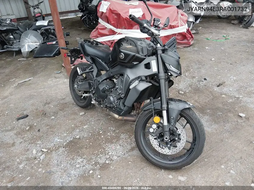 2024 Yamaha Mt09 VIN: JYARN94E3RA001732 Lot: 45488290