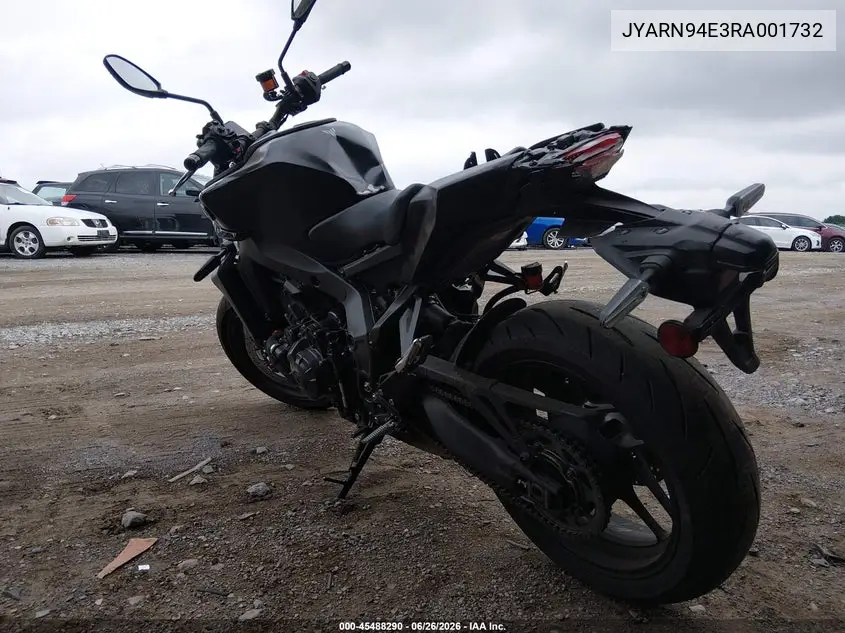 2024 Yamaha Mt09 VIN: JYARN94E3RA001732 Lot: 45488290