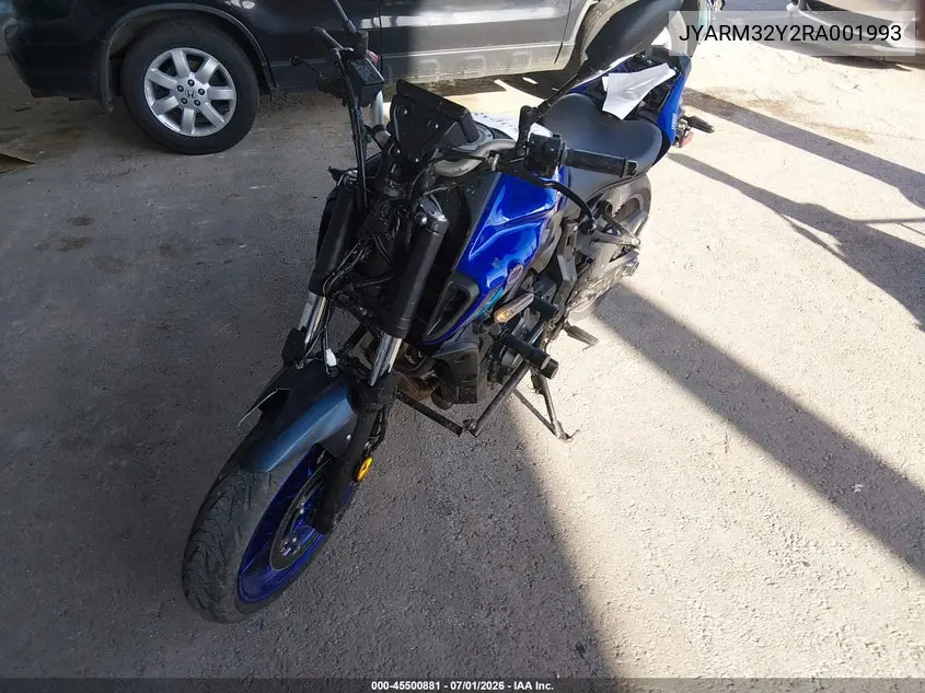 2024 Yamaha Mt07 C VIN: JYARM32Y2RA001993 Lot: 45500881