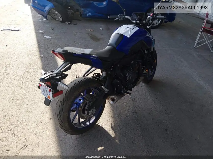 2024 Yamaha Mt07 C VIN: JYARM32Y2RA001993 Lot: 45500881