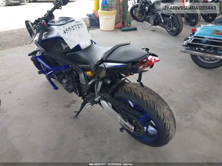 2024 Yamaha Mt09 Sp VIN: JYARN95E4RA000443 Lot: 45527277