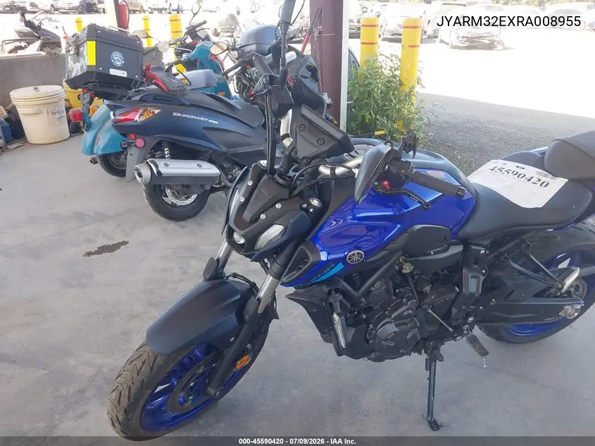 2024 Yamaha Mt07 VIN: JYARM32EXRA008955 Lot: 45590420