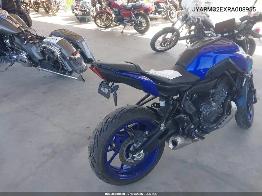 2024 Yamaha Mt07 VIN: JYARM32EXRA008955 Lot: 45590420