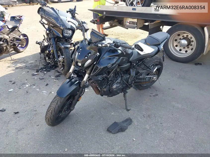 2024 Yamaha Mt07 VIN: JYARM32E6RA008354 Lot: 45592453