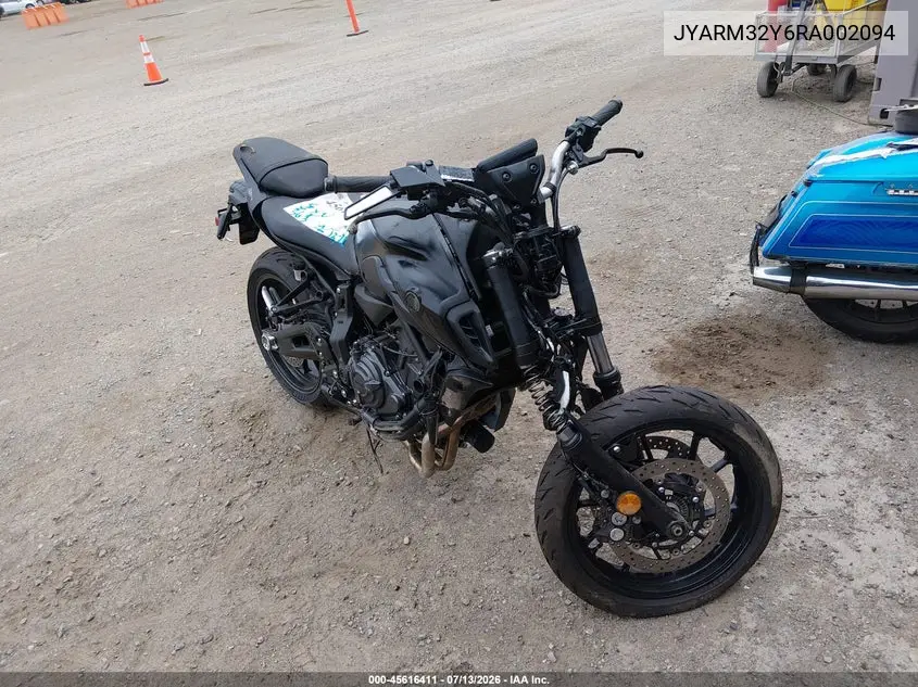 2024 Yamaha Mt07 C VIN: JYARM32Y6RA002094 Lot: 45616411