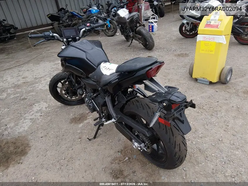 2024 Yamaha Mt07 C VIN: JYARM32Y6RA002094 Lot: 45616411