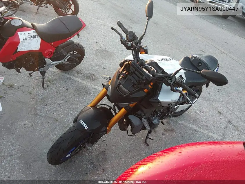 2025 Yamaha Mt09 Sp VIN: JYARN95Y1SA000447 Lot: 44580375