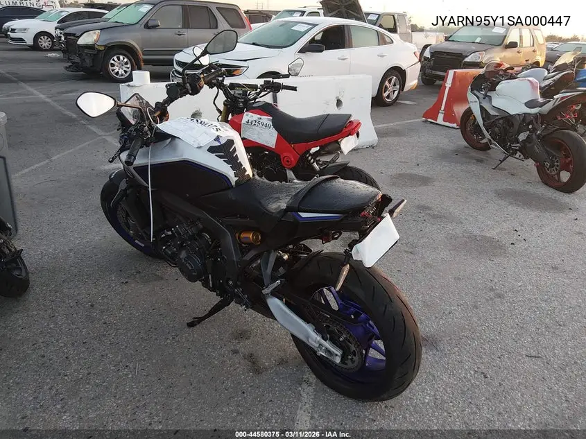 2025 Yamaha Mt09 Sp VIN: JYARN95Y1SA000447 Lot: 44580375