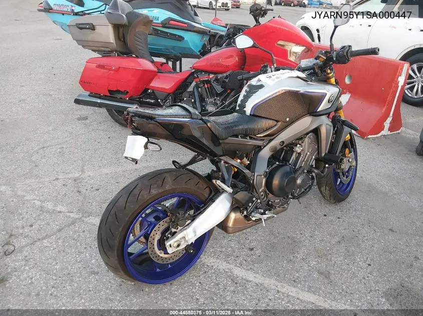 2025 Yamaha Mt09 Sp VIN: JYARN95Y1SA000447 Lot: 44580375