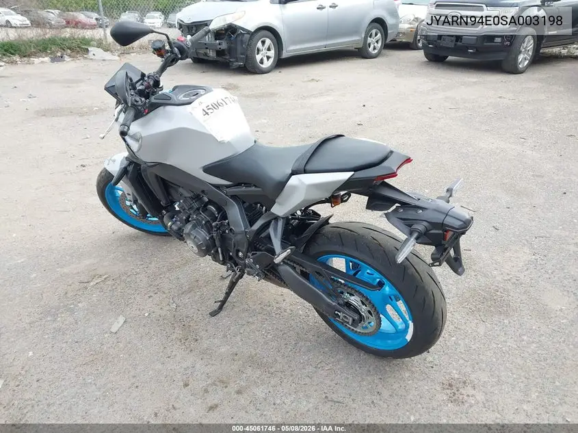 2025 Yamaha Mt09 VIN: JYARN94E0SA003198 Lot: 45061746