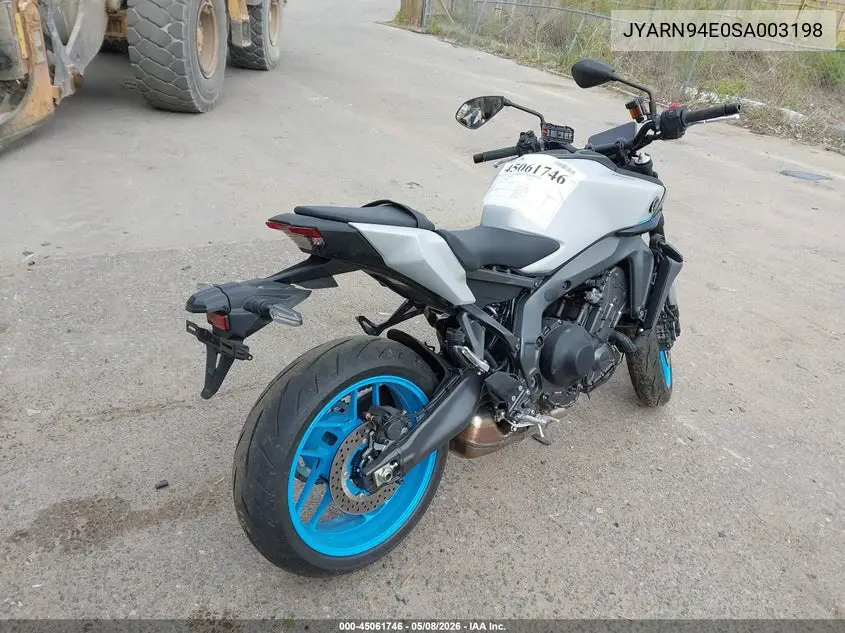 2025 Yamaha Mt09 VIN: JYARN94E0SA003198 Lot: 45061746