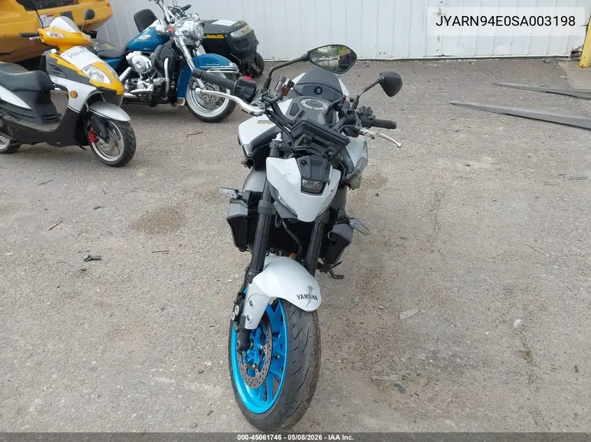 2025 Yamaha Mt09 VIN: JYARN94E0SA003198 Lot: 45061746
