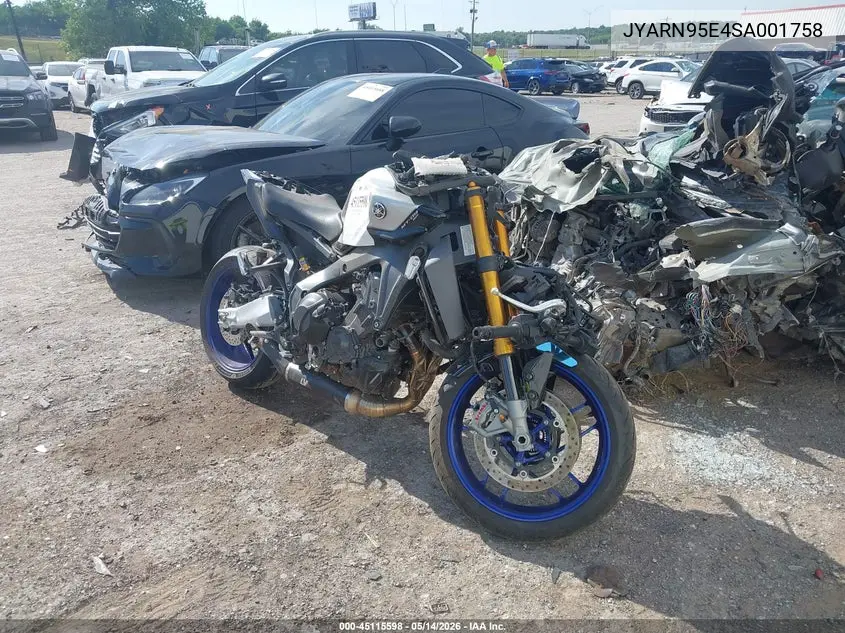 2025 Yamaha Mt09 Sp VIN: JYARN95E4SA001758 Lot: 45115598