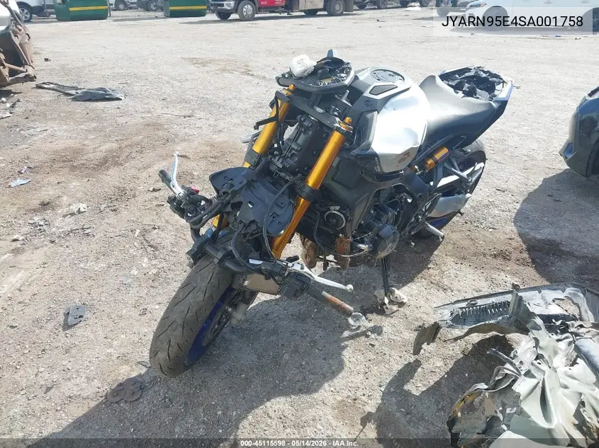2025 Yamaha Mt09 Sp VIN: JYARN95E4SA001758 Lot: 45115598