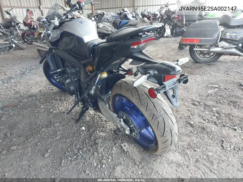 2025 Yamaha Mt09 Sp VIN: JYARN95E2SA002147 Lot: 45297530